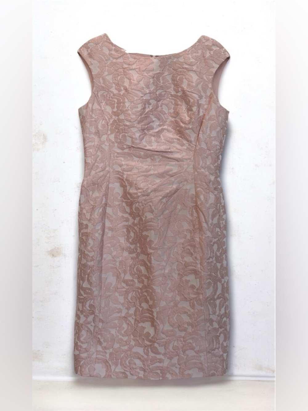 Ralph Lauren Blush Pink Floral Jacquard Midi Dress